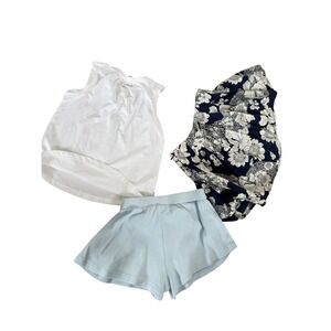 Crewcuts by J.crew outfit bundle one pair of shorts, skirt, and a white tank top